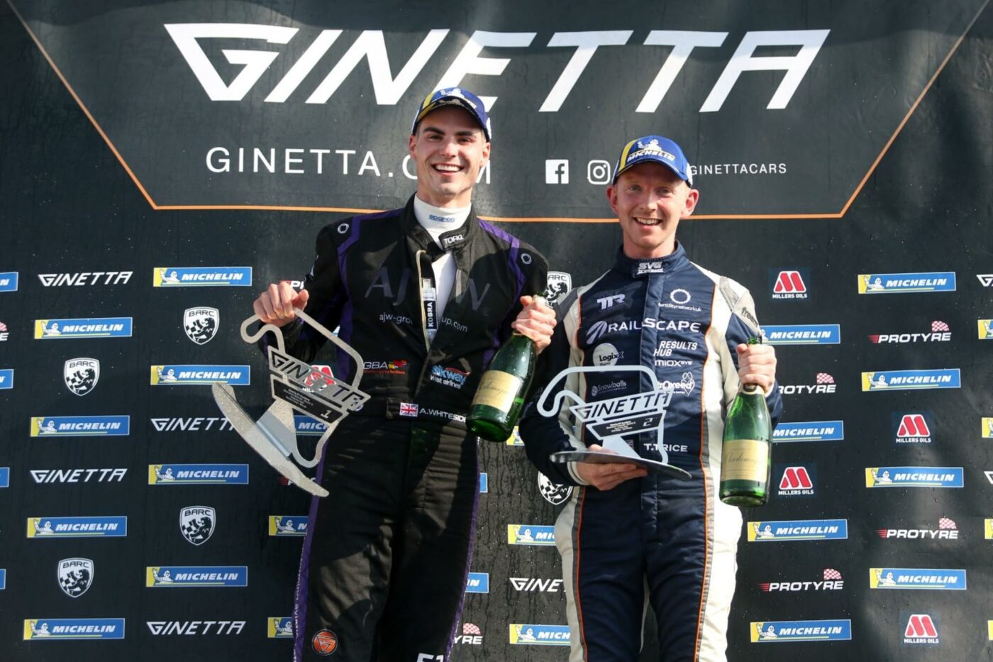 Trice And Whiteside Seal 2021 Ginetta GT Academy Titles