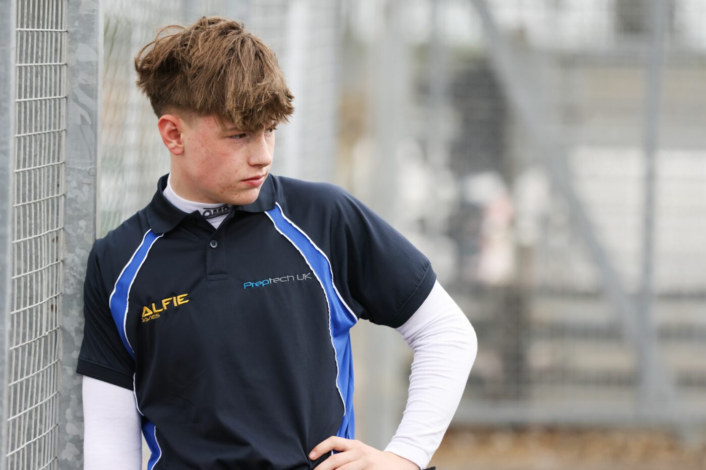 Alfie Davies in race uniform