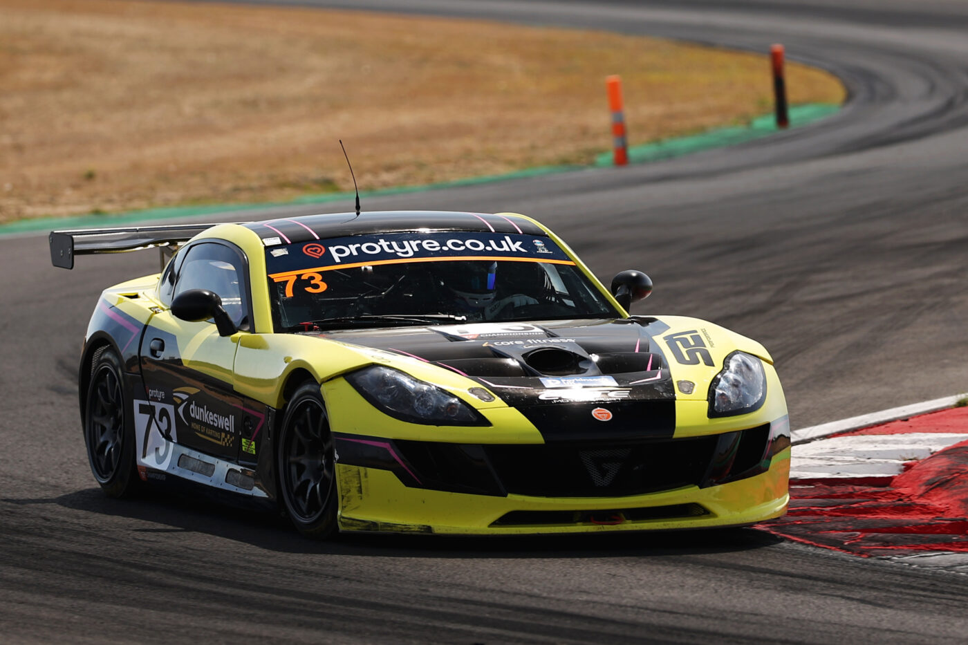 Ginetta race car on track
